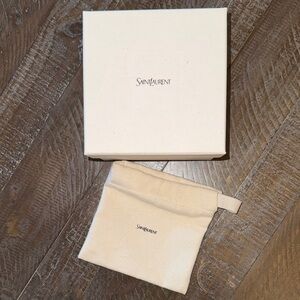 Saint Laurent Ivory Box and Pouch Set